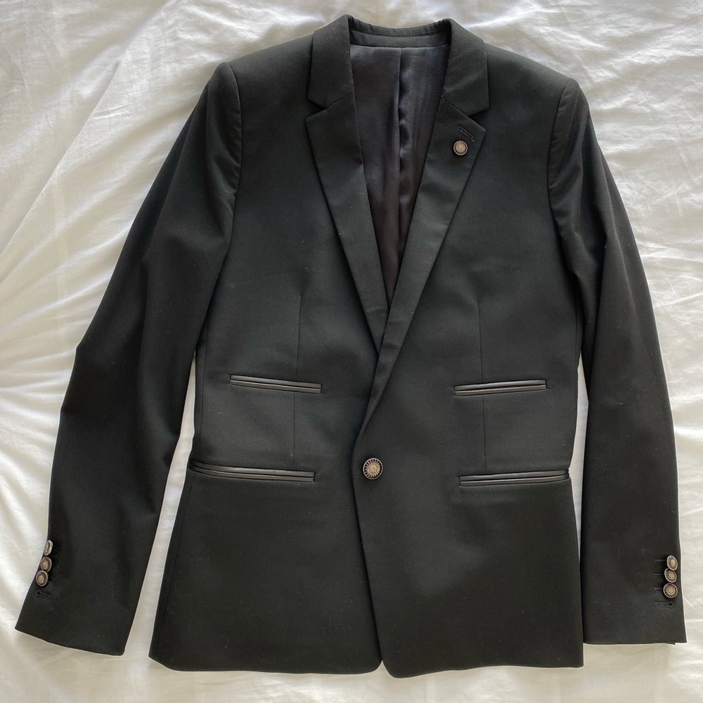 The Kooples black blazer with embellished buttons